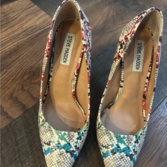 Steven Madden Womens 4 Inch Heels Vala Pump Snake Print Rainbow Colors Size 8.5M - Picture 9 of 11